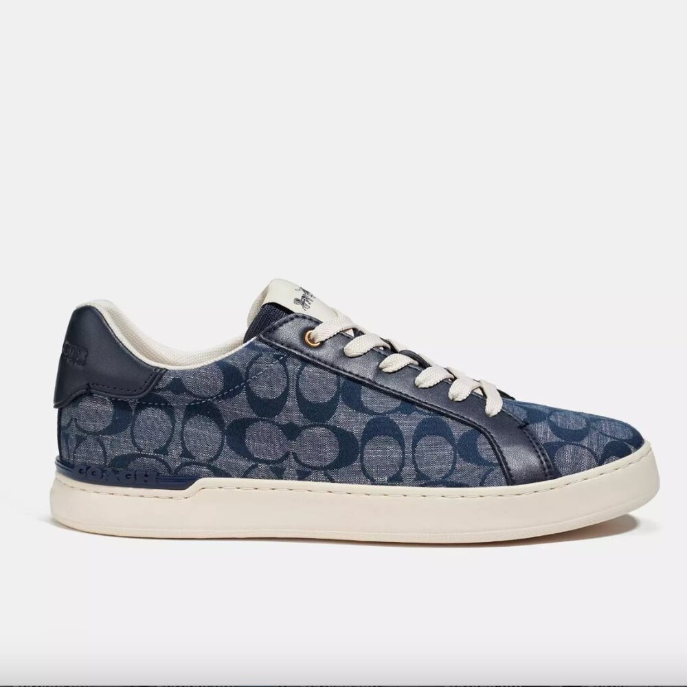 NIB - COACH MEN Shoes Clip Low Top Sneaker In Signature Chambray - size 7 US - Picture 6 of 7